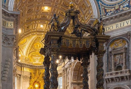 Rome Vatican Baldacino In St. Peter S Basilica 870x555 1 — Rome & Vatican in a Day Private Tour with Gelato!